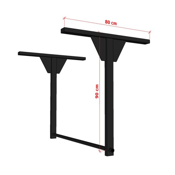 Barra dominadas a techo 90